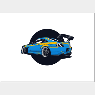 Blue Honda S2000 JDM Tuned Posters and Art